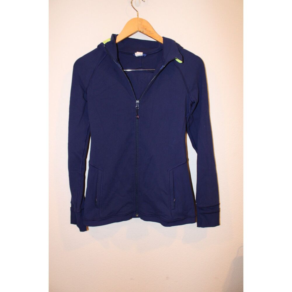 Ivivva Lululemon kids size 14 navy blue zip up hoodie like define jacket
